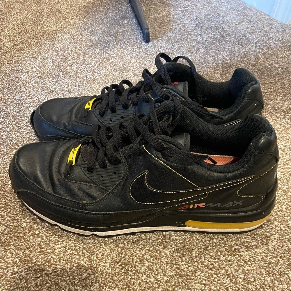 Nike Air Max Goadome Black With Yellow Sneakers - Men’s Size 12